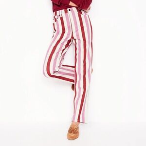 Boden High Rise Stripe Jeans
